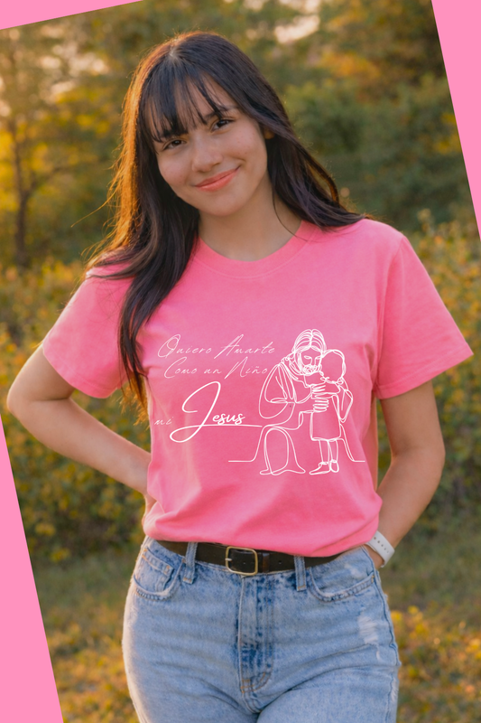 Quiero Amarte Como un Niño Tee - Pink