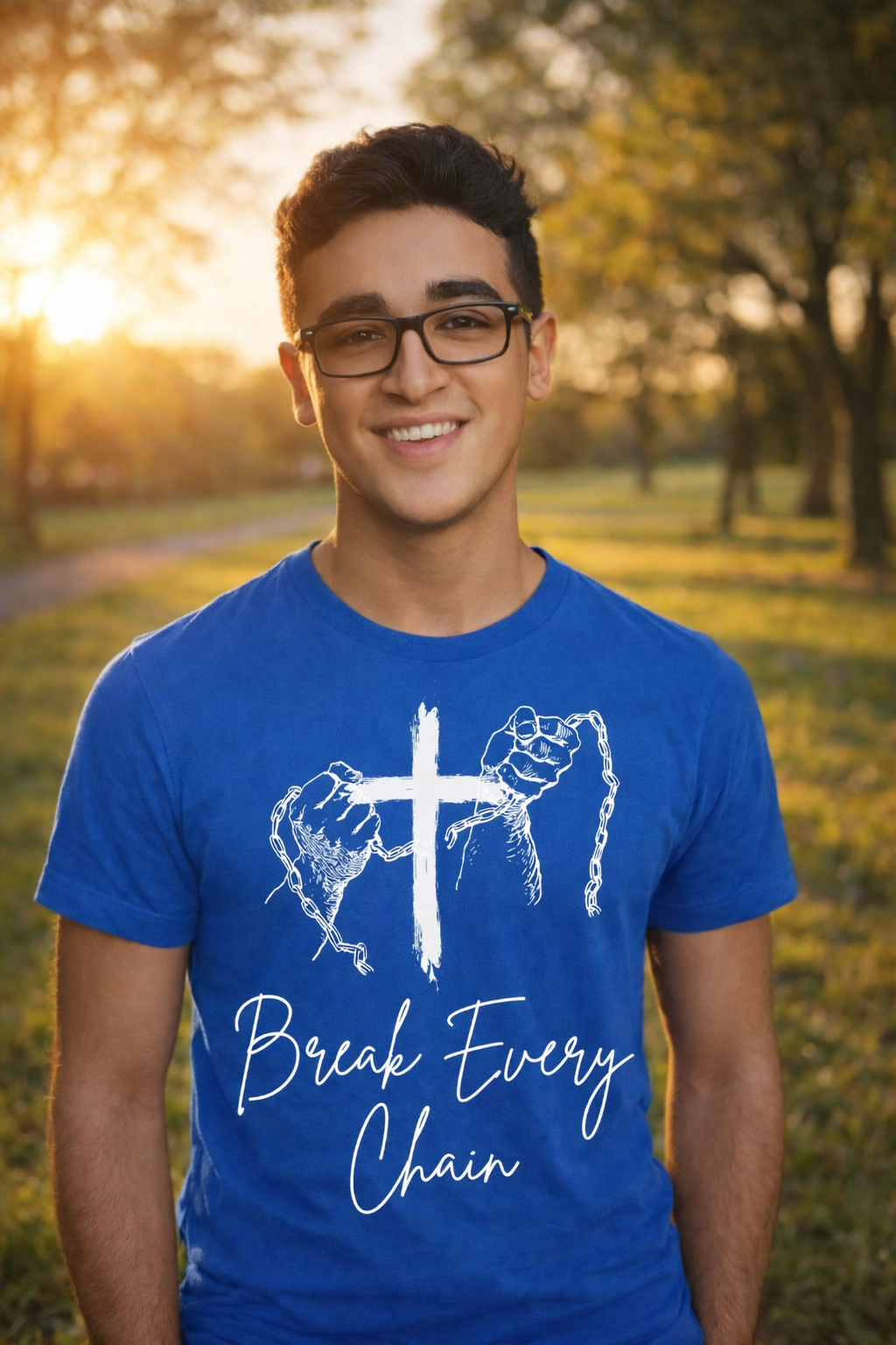 Break Every Chain Tee - Blue
