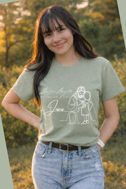 Quiero Amarte Como un Niño Tee - Matcha Green