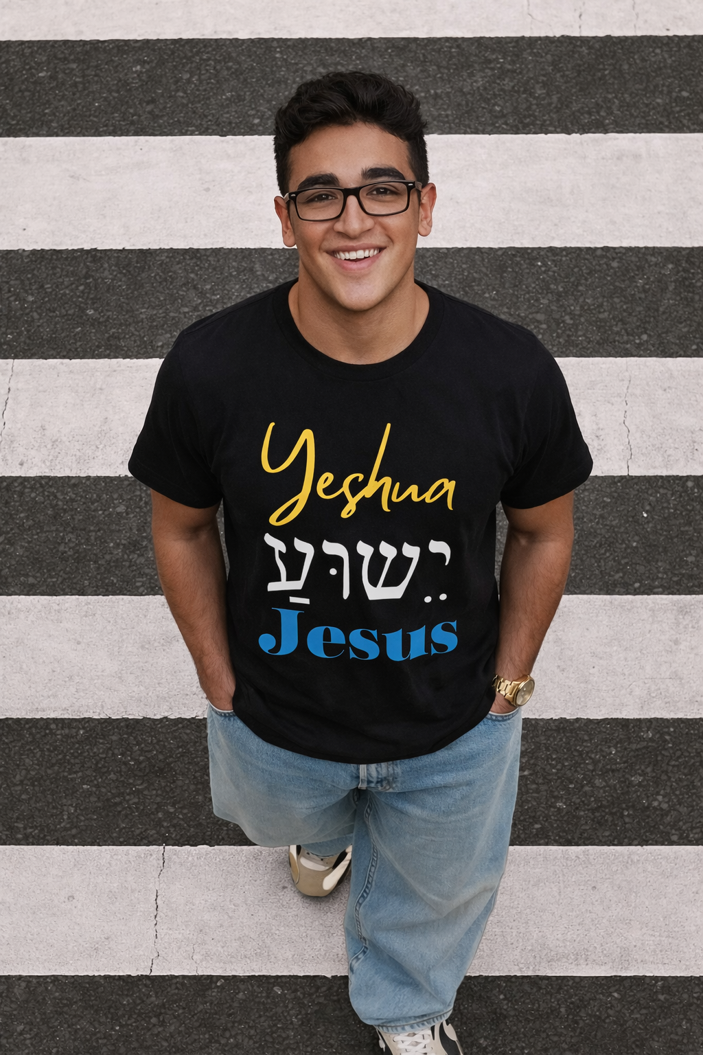 Yeshua 3 Names Tee - Black